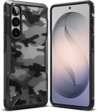 Ringke Fusion X | Hoesje Geschikt voor Samsung Galaxy S26 | Back Cover | Militaire Standaard | Camo Zwart