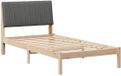 vidaXL Bedframe met hoofdeinde, bruin, 100 x 200 cm, massief grenenhout