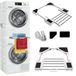 StarTech Wasmachine-onderstel - Verstelbaar uittrekbaar frame - RVS - Draagvermogen 50 kg - Kantelbeveiligingsriem - Geschikt voor voorladers en drogers - 54–73 cm