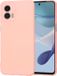 Techsuit Hoesje geschikt voor Motorola Moto G53 - Soft Flex Silicone Back Cover - Chalk Pink