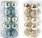 Cosy&Trendy Billiet - Vanlaere Kleine kunststof kerstversiering 40x stuks set en 3 cm kerstballen in het goud en mintgroen - Voor kleine kerstbomen