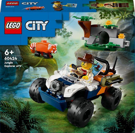 LEGO City Jungleonderzoekers - rode panda-missie met terreinwagen 60424