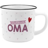 GRUSS & CO XL-beker motief oma, lievelingsbeker van porselein, mok met spreuk, 55 cl, met geschenkbanderol, cadeau voor oma, Moederdag, 74172