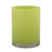 MSV Badkamer drinkbeker/tandenborstelhouder Aveiro - PS kunststof - limegroen - 7 x 9 cm