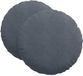 vidaXL Coussin de siège - 2 pièces - Velours - Gris foncé - Ø60 x 21 cm