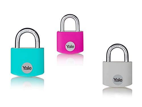 Yale Yale hangslot 25 mm Gris/Rose/Turquoise