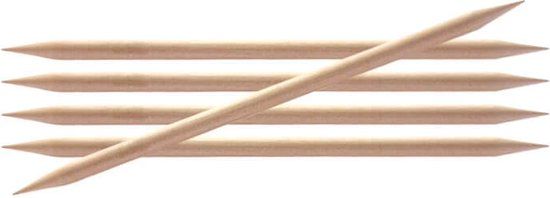 KnitPro K35124 kousenbreinaalden, hout, bruin, 20 cm x 8 mm, 5