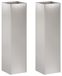 Maison Exclusive - Lot de 2 pots de jardin, argenté, 20 x 20 x 75 cm, en acier inoxydable