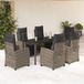 Prolenta Maison Exclusive Tuinset voor buiten, 7-delig, met kussens, grijs, van polyrotan