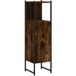 Maison Exclusive Armoire de salle de bain exclusive - Bois fumé, dimensions 33x33x120,5 cm, matériau composite bois