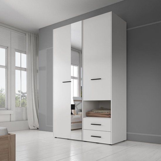 MEUBELLA Kledingkast Laura - Wit - 128 cm