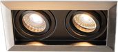 HOFTRONIC Durham Dubbel LED Inbouwspot vierkant RVS - GU10 - 10 Watt 800 Lumen - 2700K Warm wit licht - Kantelbaar en Dimbaar - Diameter 100x185mm - Plafondspots 2 lichts
