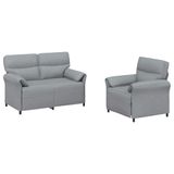 vidaXL Ensemble de Canapés 2 pc Gris clair Tissu