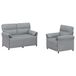 vidaXL Ensemble de Canapés 2 pc Gris clair Tissu