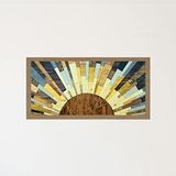 Homemania Geo-geometrische tafel voor woonkamer, slaapkamer, meerkleurig, 40 x 2,5 x 100 cm, 1 stuk 1-40 x 100 – 3, MDF, hout
