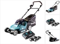 Makita DLM 432 PG4 accu grasmaaier 36 V (2x 18 V) 43 cm + 4x accu 6,0 Ah + dubbele lader