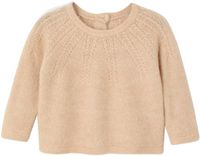 Vertbaudet Trui baby meisjes gebreide trui met ajour gemêleerd beige
