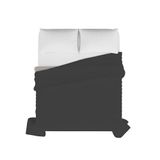 Elegante Italian Bed Linen Elegante zomer quilt, lichtgrijs/donkergrijs, 260 x 270 cm