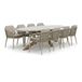 BUITEN living Livorno/Cleveland beige dining tuinset | 8 personen | polystone + aluminium | 280cm