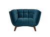 Fauteuil en velours bleu foncé