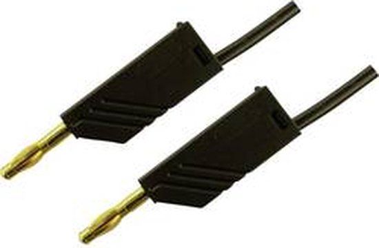 SKS Hirschmann MLN 100/2,5 SW Meetsnoer Banaanstekker 4 mm Banaanstekker 4 mm 1.00 m Zwart 1 stuk(s)