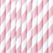 PartyDeco Drinkrietjes Gestreept - Papier - Roze/Wit - 10 Stuks