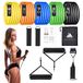 EVOLAND Weerstandsbanden, set weerstandsbanden, fitnessband, rubber, fitnessband met handvat, trainingsverlenger, fitnessbanden voor krachttraining binnen en buiten