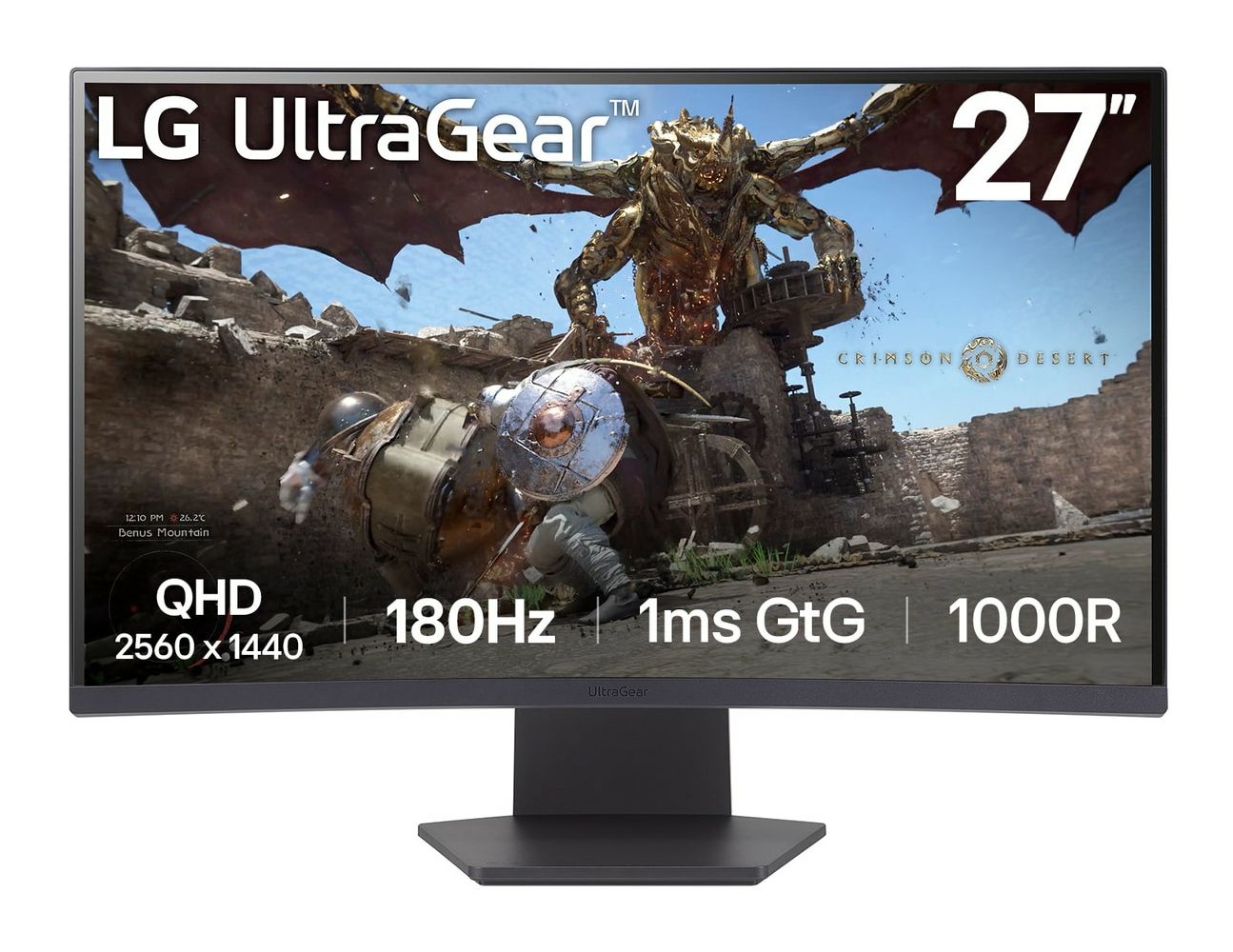LG 27GS60QX-B 27" QHD 180Hz Curved Gaming Monitor