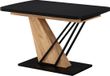 Vicco Eettafel Fenaro, Zwart/Goudkleurig Eiken, 120-160 x 80 cm uitschuifbaar