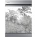 Stickers Lave-vaisselle Forêt tropicale 60x60 cm adhésif brillant