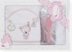 Interbaby Badcape Waslijn Junior 100 X 100 Cm Katoen Wit/roze