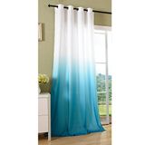 Sjaal Gardinenbox Sjaal gordijn kijkdicht oogjes gordijn Micro satijn gradiënt microvezel, 204252, polyester, turquoise, 1 stuk HxB 245 x 140 cm