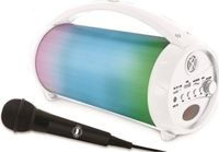 iParty LEXIBOOK Haut-parleur Bluetooth, portable, avec effets lumineux, 4W RMS, batterie 1200 mAh, microphone à câble inclus