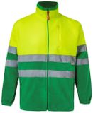 Velilla Bicolor Fleece Hoge Zichtbaarheid Werkkleding M Fluoro Geel/Groen Polyester Unisex