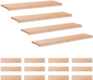 vidaXL - Trapmatten - 16 st - Naturel - 110 x 30 x 2 cm - Massief beukenhout