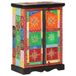 vidaXL Kast - handgeschilderd - met - deuren - 53x30x75 - cm - massief - mangohout