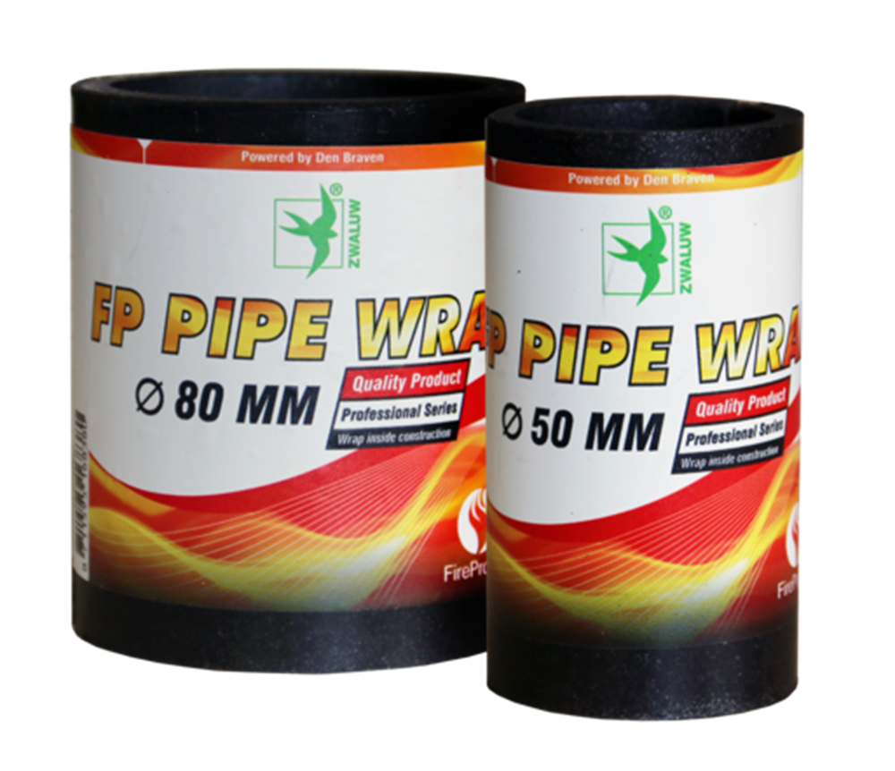 Den Braven Zwaluw FP Pipe Wrap | Ø 90 mm | Zwart (8 stuks)