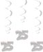 Folat Bv Hangdecoraties 25 jaar - 12 stuks - Zilver - 70 cm