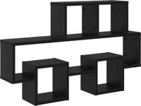 vidaXL Wandplank - Zwart eiken - 82 x 15 x 51 cm