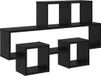 vidaXL Wandplank - Zwart eiken - 82 x 15 x 51 cm