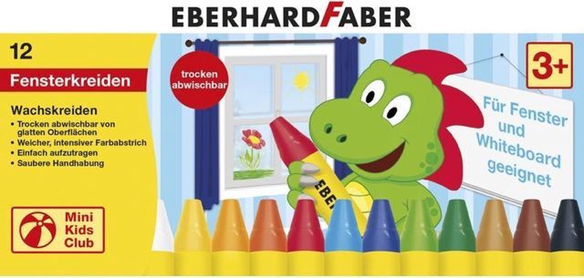 Eberhard Faber raamkrijt EFA etui 12 st. - assorti