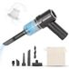 alca® Aspirateur à main Set avec batterie, 7,4V, 50W, avec 4500Pa de puissance d'aspiration aspirateur de voiture sans fil avec USB-C, fonction soufflerie, incl. sac, en noir