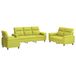 vidaXL Canapé 3 pcs Vert clair Tissu