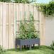 Maison Exclusive - Jardinière avec treillis, bleu gris, 80x40x142,5 cm, PP