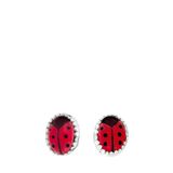 Lucardi Meisjes Oorknop met plating - Dier - Cadeau - Echt Zilver - Zilverkleurig