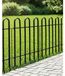 Clôture de jardin en métal - 5 pièces - 61 cm de haut - Longueur totale 2,8 m - Noir - Pour parterre et pelouse