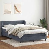 vidaXL Boxspring met matras fluweel donkergrijs 160x210 cm