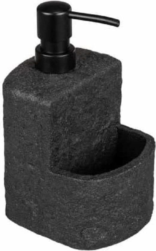 WENKO Festival Stone Afwasmiddeldispenser - Zwart - 380 ml