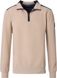 CASAMODA Half Zip Sweat Beige - Maat L - Heren