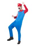 Rubies Loodgieter-kostuum voor volwassenen, jumpsuit met muts en snor, eenheidsmaat, voor afscheid, carnaval, feest en cosplay
